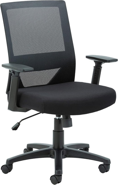 Lorell Mid-Back Mesh Task Chair, Black