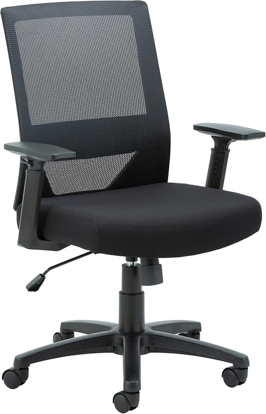 Lorell Mid-Back Mesh Task Chair, Black