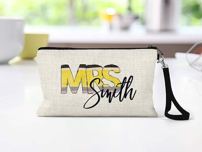 Personalized Teacher Mousepad and Coaster Desk Set Gift for Teachers Appreciation Back to School Classroom Decor Custom Handmade by The Painted Pug (Rainbow Crayon)