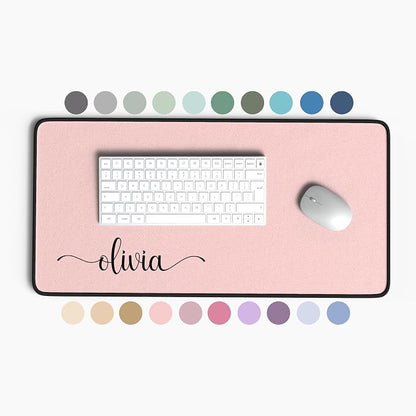 Hilis Custom Mouse Pad Personalized Color and Name, Gaming Office Work Desk Mat, 4 Sizes Mousepad, Office Supplies & Accessories, Matt for Desktop