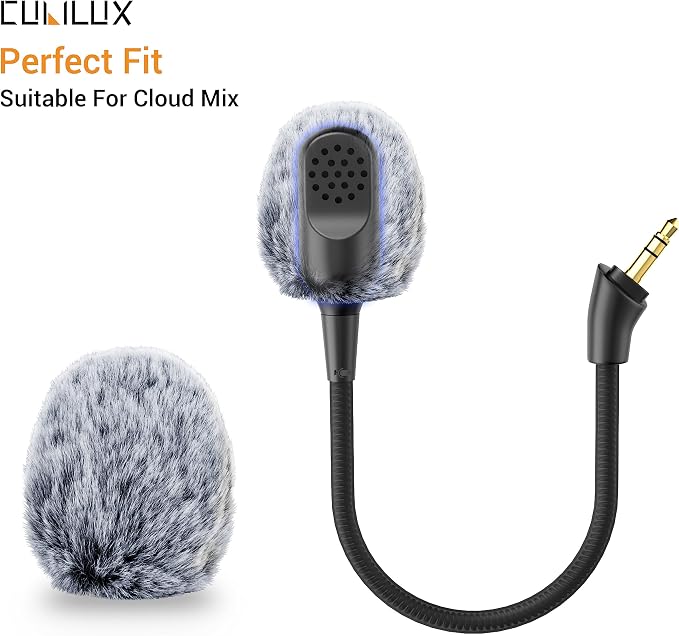 Cubilux Furry Windscreen for Game Headset, Muff Windshield Windjammer Deadcat,Wind Muff & Dead Cat for Headset, 5-Pack