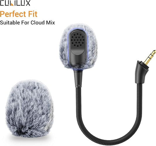 Cubilux Furry Windscreen for Game Headset, Muff Windshield Windjammer Deadcat,Wind Muff & Dead Cat for Headset, 5-Pack