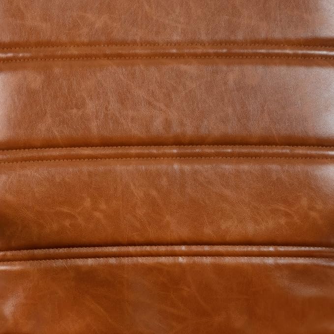 Flash Furniture Whitney Mid-Back Desk Chair - Brown LeatherSoft Executive Swivel Office Chair with Black Frame - Swivel Arm Chair