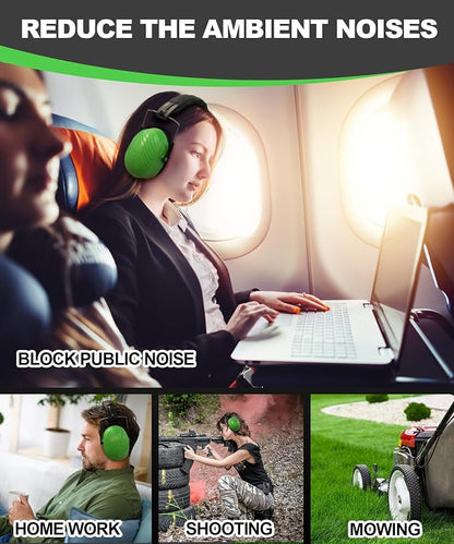 ZOHAN 019 Noise Cancelling Headphones for Adult - NRR 28dB Hearing Protection for Working, Shooting, Mowing, Autism