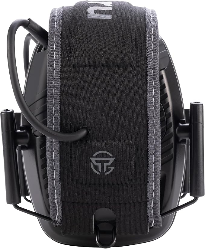 CyberMuff E – Electronic Shooting Ear Protection Earmuffs | NRR 24dB, Memory foam ear cushion, Padded headband, Compact folding design, Ergonomic design, Comfortable