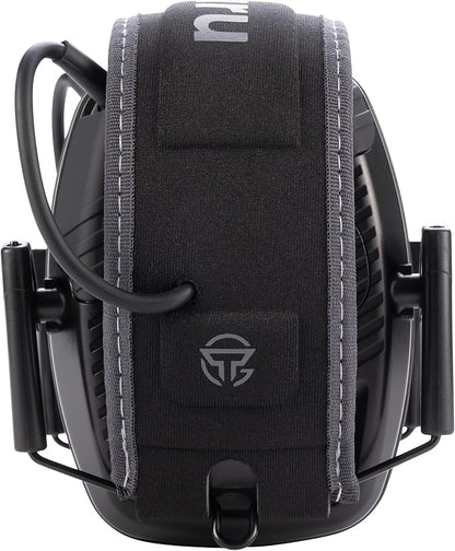 CyberMuff E – Electronic Shooting Ear Protection Earmuffs | NRR 24dB, Memory foam ear cushion, Padded headband, Compact folding design, Ergonomic design, Comfortable