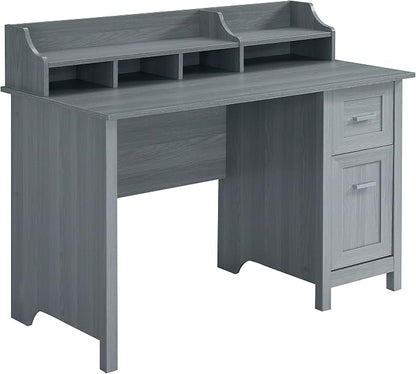 Techni Mobili Classic Office Storage Writing Desk, Grey