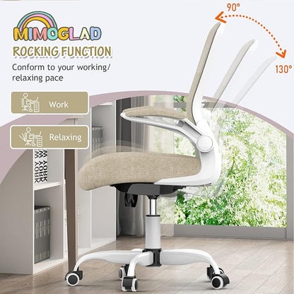 Mimoglad Home Office Chair - Ergonomic High Back Desk Chair with Adjustable Lumbar Support and Thickened Seat Cushion - Breathable Mesh Computer Chair