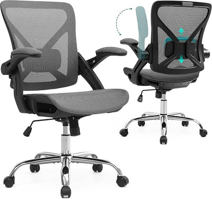 Ergonomic Office Chair, Comfy Computer Desk Chair with Adjustable Lumbar Support,Tilt Function, Comfy Wide Seat, Swivel Executive Computer Desk Chairs for Company and Home