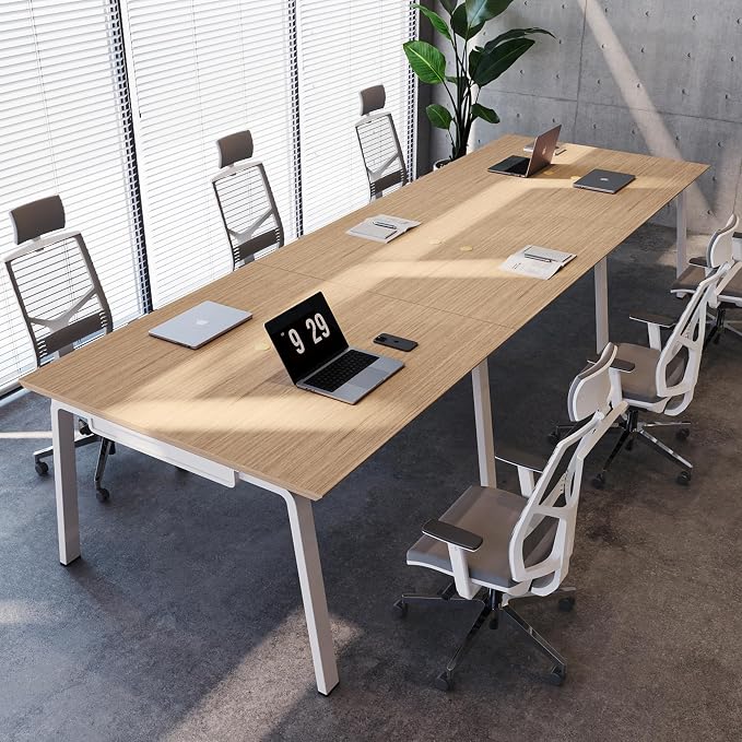 Modular Computer Office Desk, Modern Style Small Study Writing Workstation Table for Home & Business, 2 Person (47" x 47")