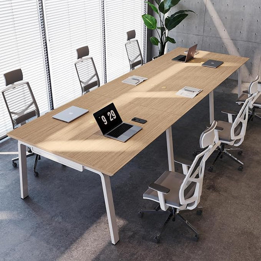 Modular Computer Office Desk, Modern Style Small Study Writing Workstation Table for Home & Business, 2 Person Extension