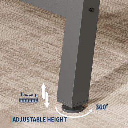 GarveeHome Industrial Dining Table for 6-8, 70.87" Heavy Duty Rectangular Kitchen Table with 2"×2" Metal Legs & Wood Top, Large Dining Table for Home Office, Dining (Brown, 71" Non-Extendable)