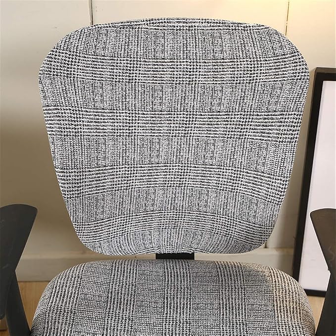 Jinzio Computer Office Chair Cover - Split Protective & Stretchable Cloth Polyester Universal Desk Task Chair Chair Covers Stretch Rotating Chair Slipcover, Charcoal Grey
