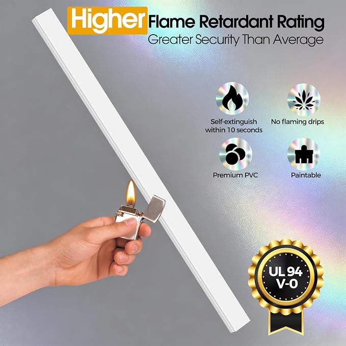 425in TV Cord Hider Wall, Cord Covers for 2-3 Wires on Wall, Easier Set-up Cable Hider Wire Covers for Cords on Wall, Paintable Cable Cover Management to Hide TV Wires, W0.95 H0.55in, White