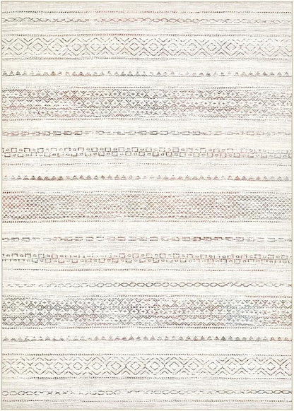 Nakagishi Area Rug Living Room Rugs: 7X9 Machine Washable Boho Large Neutral Farmhouse Stain Resistant Moroccan Indoor Floor Carpet for Bedroom Nursery Dorm Dining Room Home-Multi Color