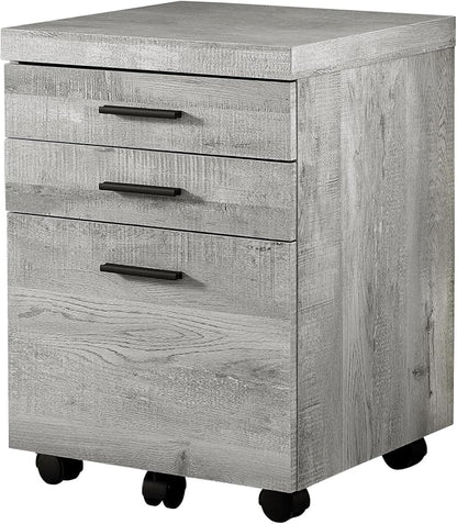 Monarch Specialties I 7401 File Cabinet, Rolling Mobile, Storage Drawers, Printer Stand, Office, Work, Laminate, Grey, Contemporary, Modern