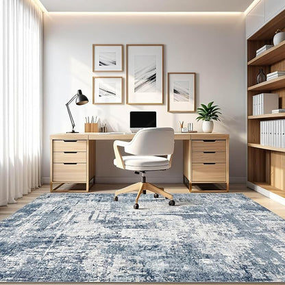 12x15 Area Rug Living Room: Washable Large Abstract Soft Rug Stain Resistant Indoor Non-Slip Carpet for Men Modern Home Enthusiasts Aged 25-45 - High Traffic Areas - Bedroom Office Playroom