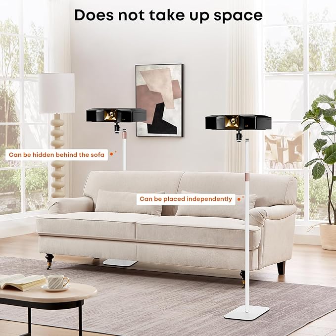 PUTORSEN Universal Projector Stand – Height Adjustable & 360° Rotatable Mount with 1/4" Screw, Compatible with Projectors, Cameras, Webcams for Home, Office, and Outdoor Use, White