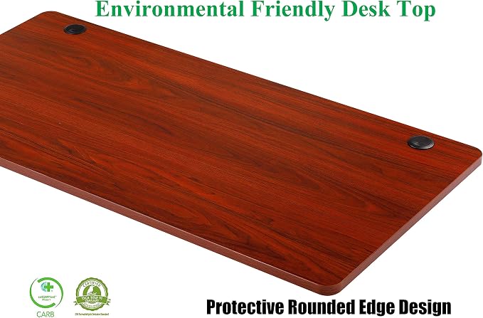 UNICOO Melamine 55.1 x 27.6 Inch Universal Table Top for Standard and Sit to Stand Height Adjustable Home and Office Desk Frames (Tabletop 55 - Walnut)