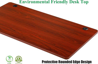 UNICOO Melamine 55.1 x 27.6 Inch Universal Table Top for Standard and Sit to Stand Height Adjustable Home and Office Desk Frames (Tabletop 55 - Walnut)