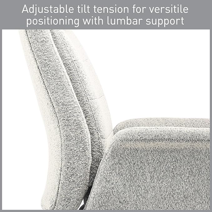 Realspace® Modern Comfort Pizana Bouclé Fabric High-Back Executive Office Chair, Light Sand/Brushed Nickel, BIFMA Compliant
