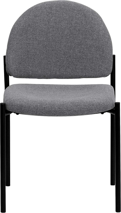 Flash Furniture Tania Comfort Gray Fabric Stackable Steel Side Reception Chair