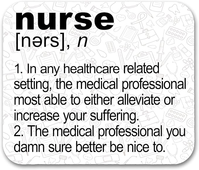Nurse Definition Funny Mouse Pad