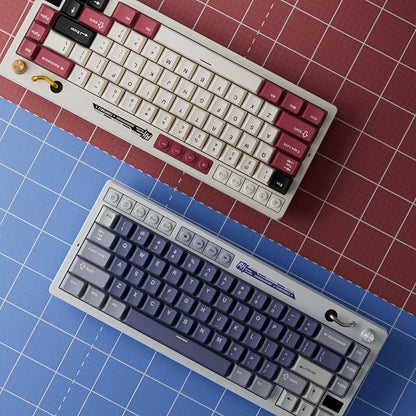 RK ROYAL KLUDGE M65 Wireless Mechanical Keyboard with Volume Knob, 60% Tri-Mode Gaming Keyboard 2.4G/BT/USB-C, Gasket Mount, Battery Display, PBT Keycaps, Hot-Swappable Beige Switch, Blue