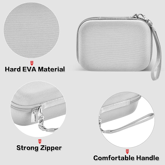 Comecase USB Flash Drive Case, Thumb Drive, Memory Card SD SDXC SDHC Card Holder Organizer, Electronic Accessories Storage Bag for SanDisk/SamData/Samsung/TOPESEL/PNY/Memory Stick/YubiKey - Grey