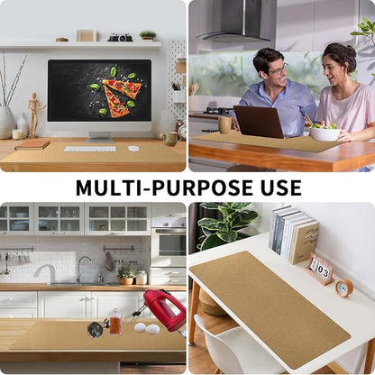 Bloss Leather Desk Mat, Gold Mouse Pad, Non-Slip/Waterproof Desk Pad, Desk Matt for Desktop, Desk Pad Mat for Office Work/Home - Copper Gold(27.6 x 13.8 Inches)