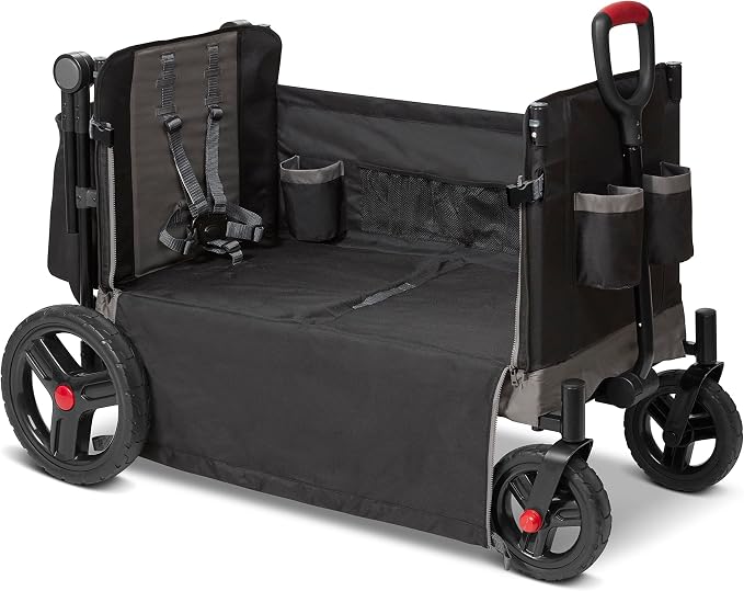 Radio Flyer Wagon for Kids, Baby Stroller, Outside Toys for Toddlers 1-3, Rolling Cart, Beach Cart with Wheels, Trav'ler Stroller Wagon with Protective Cover, for Ages 1+ Years