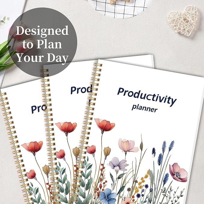 ADHD Daily Planner with Hard Cover & Colorful Sheets Inside,Productivity Planner Task Management Organizer for Neurodivergent Adults Focused for Men & Women, 7" x 10"