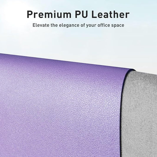 Aothia Faux Leather Desk Mat (Light Purple, 31.5" x 15.7") | Creates A Clean, Organized Workspace With One Surface For Your Keyboard, Laptop And Mouse