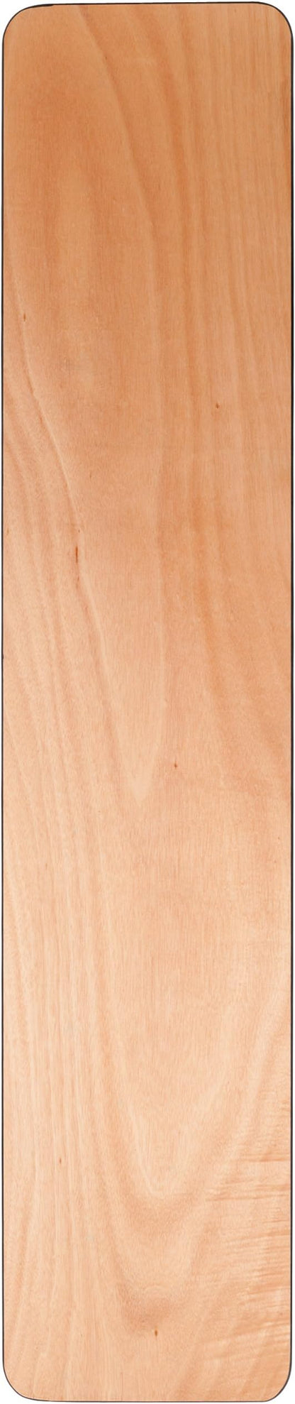 EMMA + OLIVER 8-Foot Rectangular Wood Folding Training/Seminar Table with Clear Coated Top