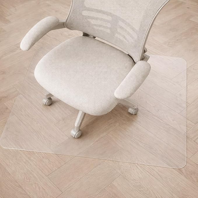 Marvelux Large Office Chair Mat for Hardwood Floors 48" x 60" Clear PVC Hard Floor Protector Mat for Under Desks, Rectangular Vinyl Floor Mat for Computer Desks and Gaming Chairs