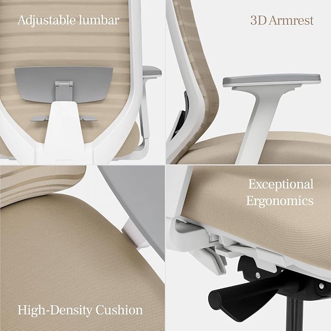 Branch Ergonomic Chair - A Versatile Desk Chair with Adjustable Lumbar Support, Breathable Mesh Backrest, and Smooth Wheels - Experience Optimal Comfort and Support - Black