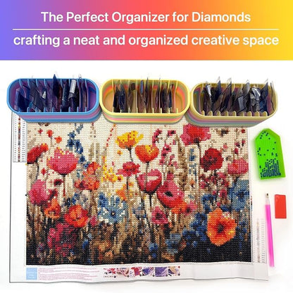 10-Compartment Diamond Art Storage Case: Organizer for Diamond Painting Tools & Accessories – Easy-to-Use, Space-Saving, Spill-Proof. Ideal Craft Enthusiast Gift (Color-4)