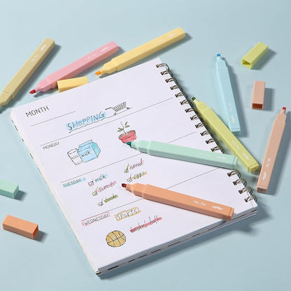 Mr. Pen- Aesthetic Highlighters No Bleed, 8 Pack, Pastel Colors, Chisel Tip | Cute Highlighters Assorted Colors for Journaling, Highlighting, Underlining, Fast Dry, Back to School Supplies