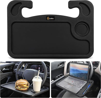 EcoNour Steering Wheel Desk Tray Compatible for Toyota Corolla 2020-2026 | Car Laptop Mount Tray with Pen Holder | Food & Drink Holder | Multipurpose Travel Car Accessories