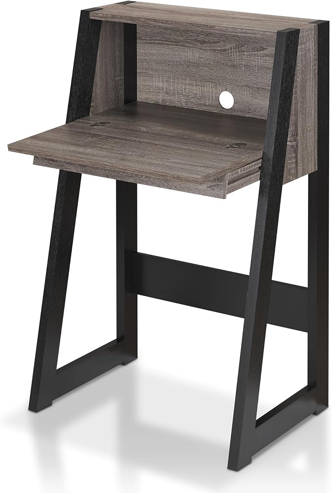 Furniture of America Thelos Drop-Down Surface Cabinet Storage, Computer Desk, Modern Simple Style Desk for Home Office, Study Student Writing Desk
