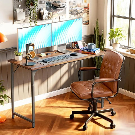 BestOffice Computer Desk,Home Office Desk, Modern Simple Style for Home Office Study Writing (Vintage, 47 Inch)