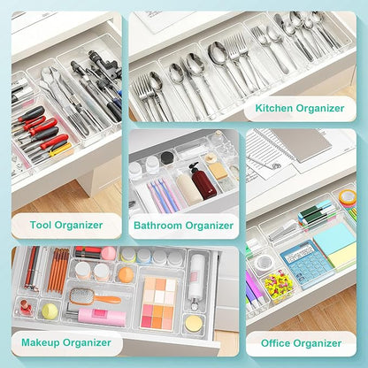 45P Clear drawer organizers