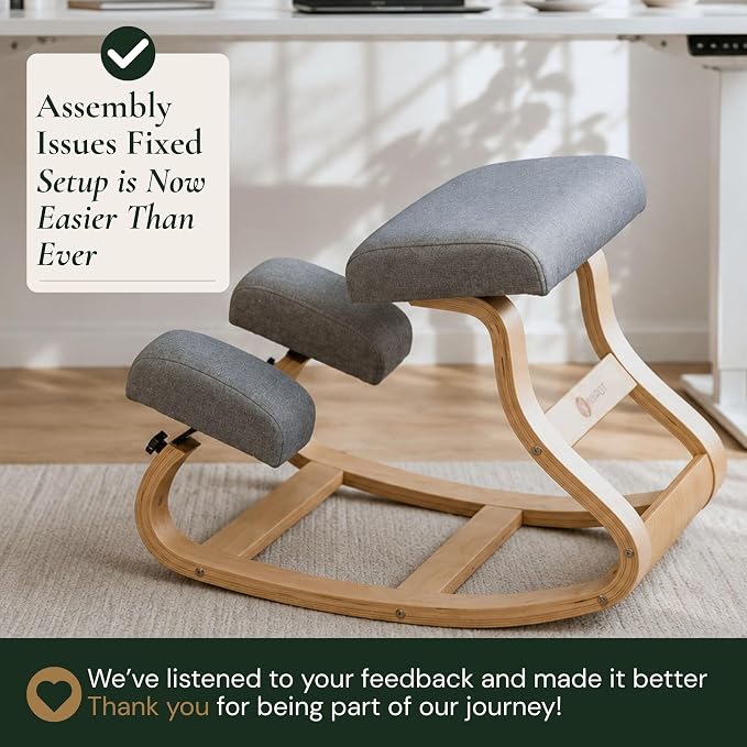 NYPOT Kneeling Chair with Adjustable Seats Knee Chair for Posture Correction, Rocking Stool for Desk