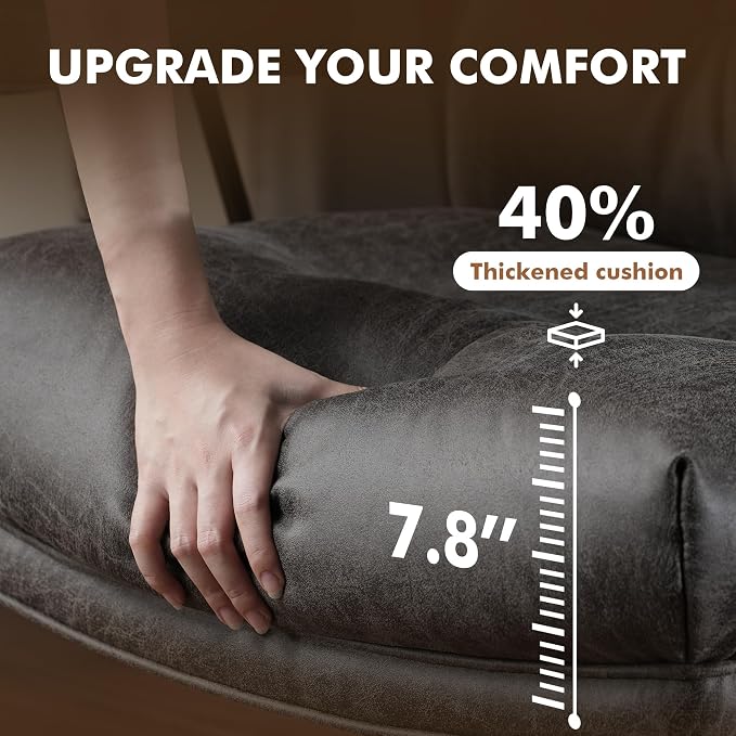 Faux Leather Executive Office Chair - Big and Tall Ergonomic Home Office Chair,Computer Desk Chairs with Lumbar Support,Adjustable Task Swivel Rolling PC with Wheels,Suede,Grey