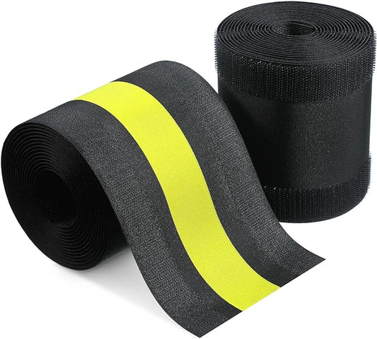 WILLBOND Carpet Cord Cover Cable Protector Floor Cover Cable Protector Management Only for Commercial Office Carpet(19.69 ft,Black and Yellow)