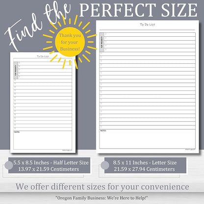 Life Charge To Do List Notepads for Work, Daily Checklist Planner Pads with Priority & Notes, Task Organizer & Productivity Planner, Multiple Sizes & Layouts