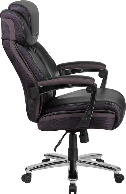 Flash Furniture Hercules Series High-Back Swivel LeatherSoft Office Chair, Ergonomic Executive Chair with Headrest and Adjustable Height, Black
