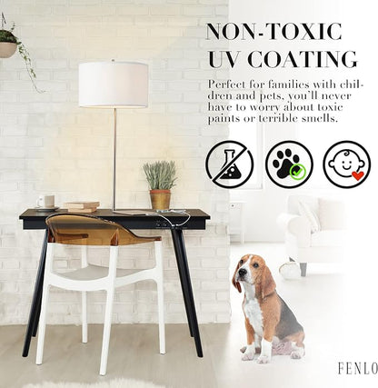 FENLO Future - 39' Modern Desk with USB-C & Qi Wireless Charging Station