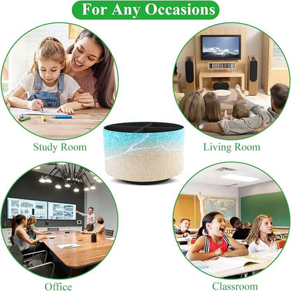 Round Leather Art Supply Organizer,Remote Control Holder,360 Degree Rotating,Multi-Functional Pencil Holder,4 Compartments Desktop Stationary Organizer(1-Sandbeach)
