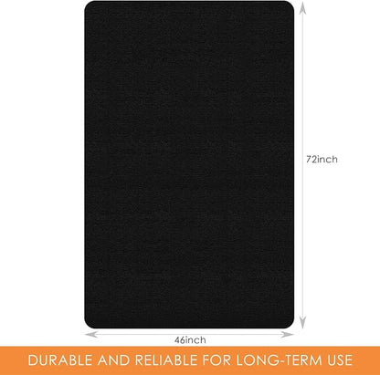 Kuyal Chair mat for Hardwood Floor 46 x 72 inches Rectangle Floor Mats Wood/Tile Protection Mat for Office & Home, Black